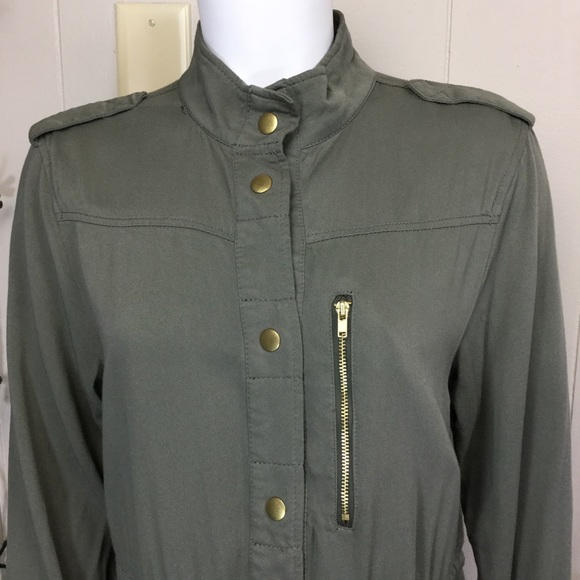 H&M Divided olive army green utility jacket wom 6 - Picture 3 of 13
